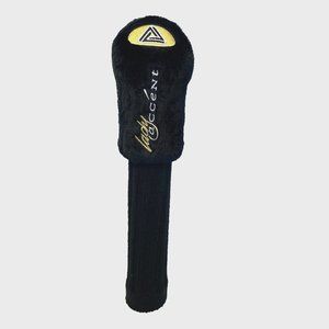 La Jolla Lady Accent Golf Club Headcover Black Gold 16" long Great Used Conditi